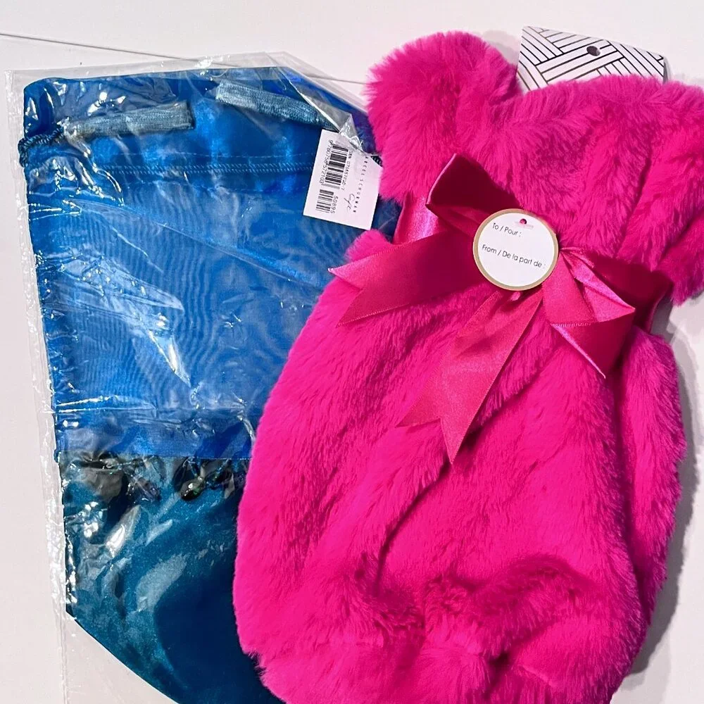 Set of 2 Wine Bags (Bright Pink and Blue) (new/home/x)